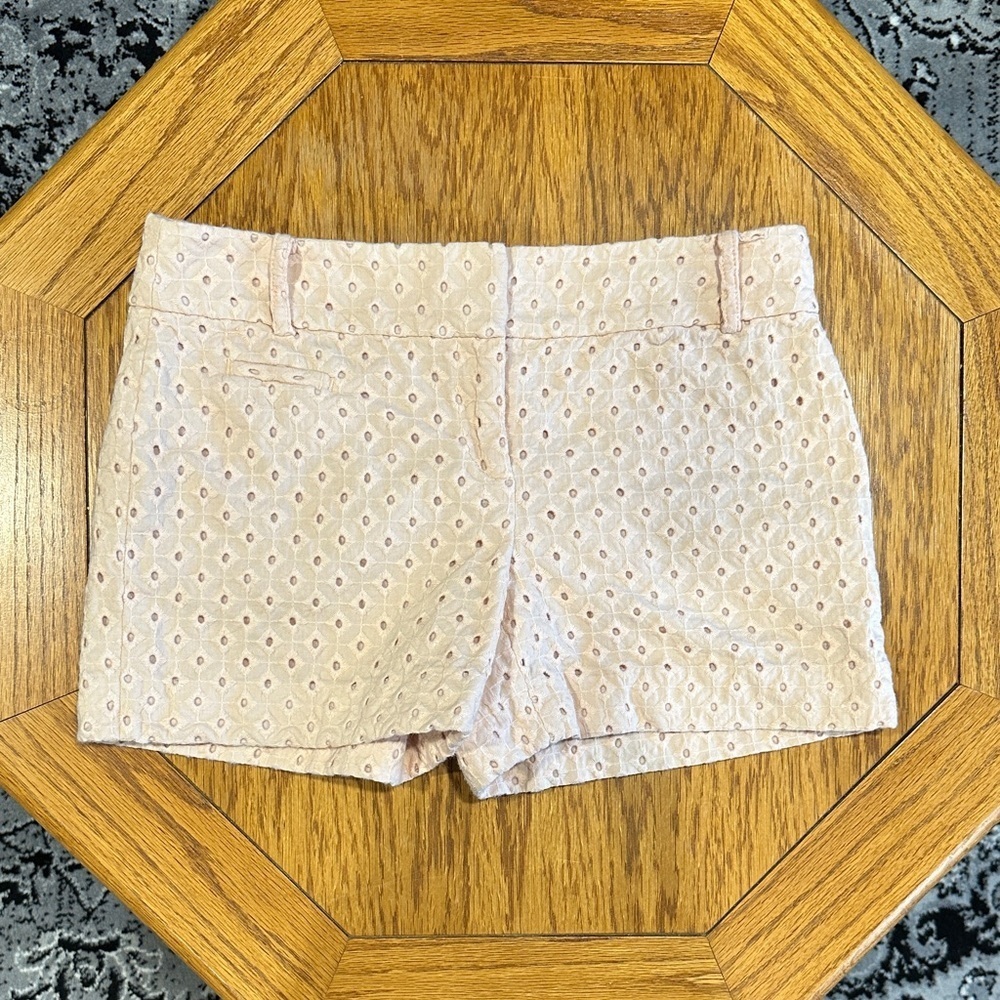 *LOFT* Light Pink Eyelet Shorts Size 0